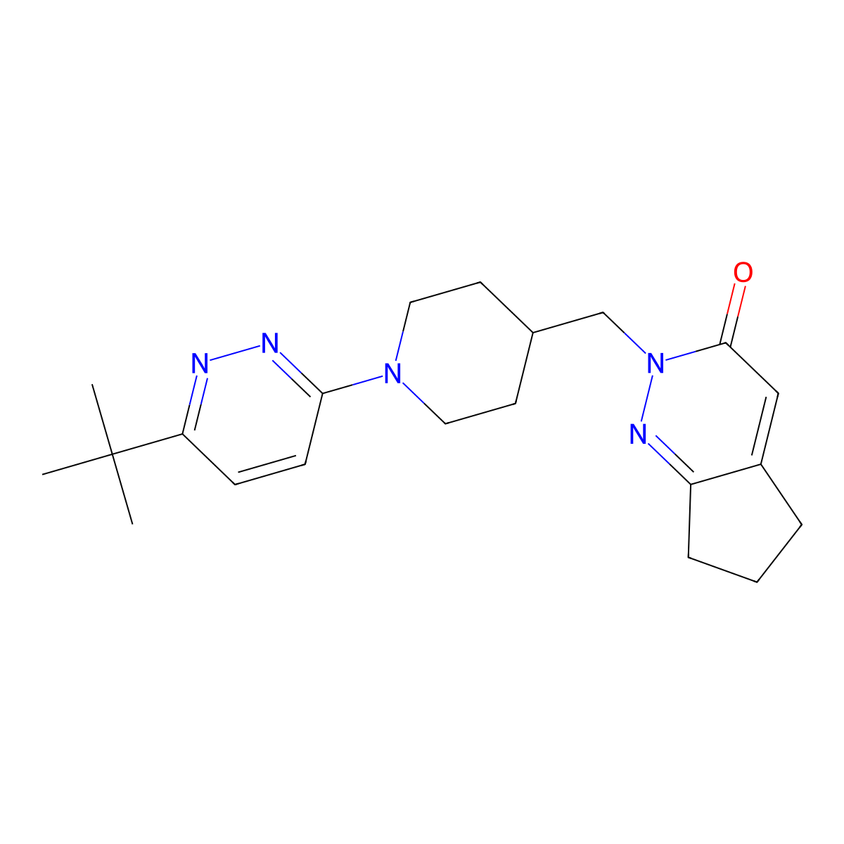 2-{[1-(6-tert-butylpyridazin-3-yl)piperidin-4-yl]methyl}-2H,3H,5H,6H,7H-cyclopenta[c]pyridazin-3-one molecular structure, CAS 2199369-11-2