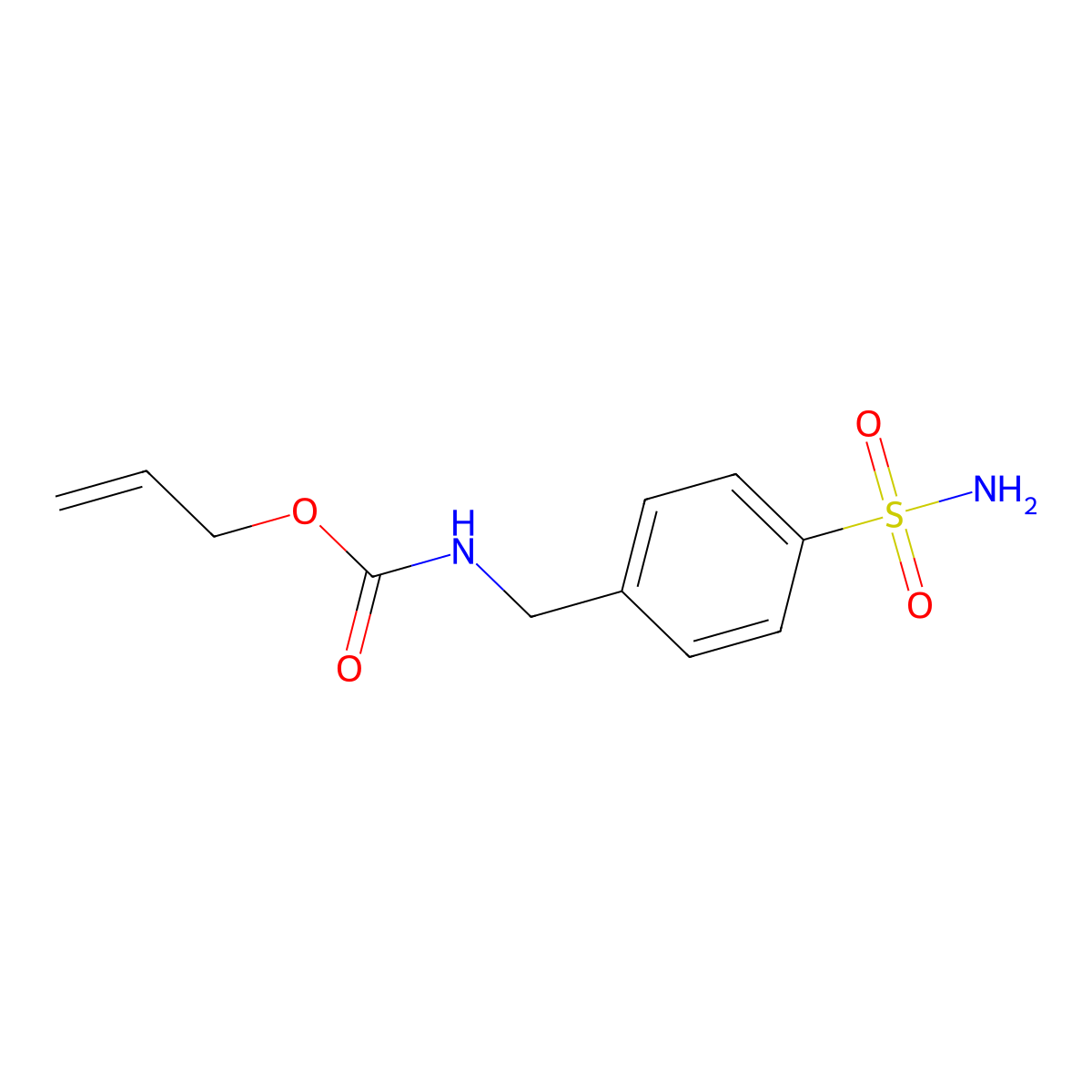 prop-2-en-1-yl N-[(4-sulfamoylphenyl)methyl]carbamate molecular structure, CAS 2199380-28-2