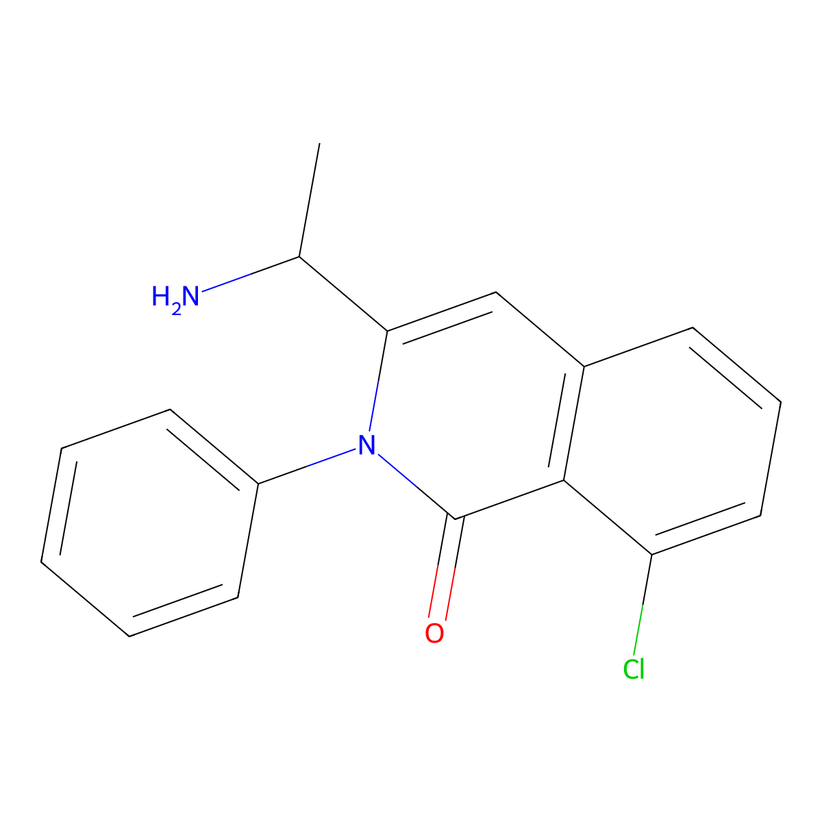 (R)-3-(1-aminoethyl)-8-chloro-2-phenylisoquinolin-1(2H)-one molecular structure, CAS 2199389-46-1