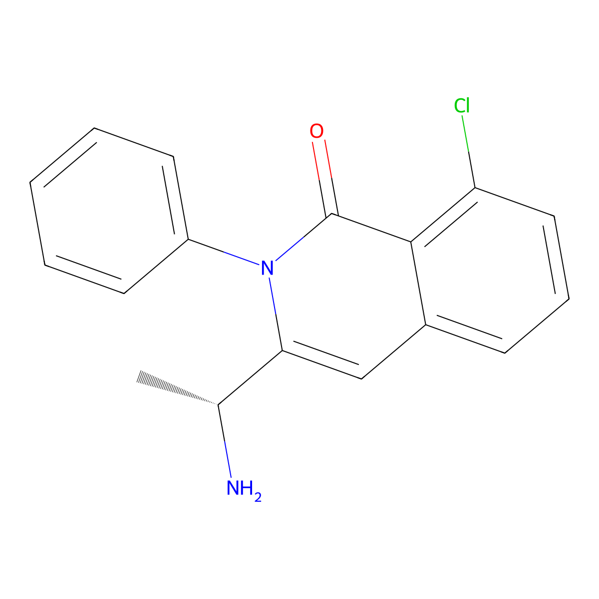 (R)-3-(1-aminoethyl)-8-chloro-2-phenylisoquinolin-1(2H)-one molecular structure, CAS 2199389-46-1
