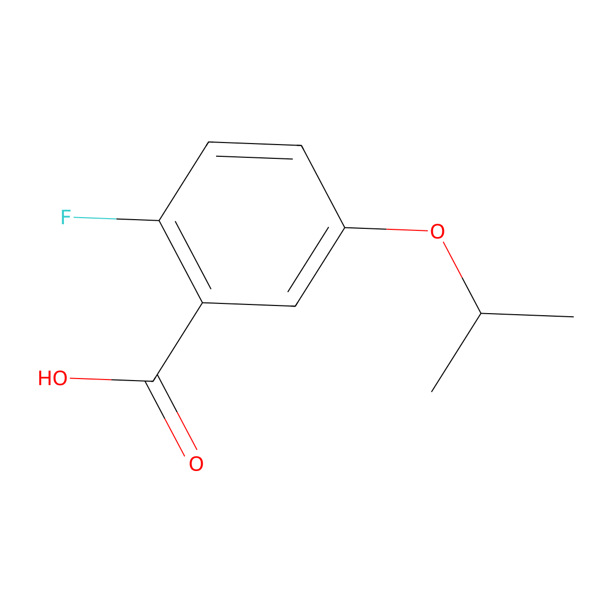 2-Fluoro-5-isopropoxybenzoic acid molecular structure, CAS 219939-05-6