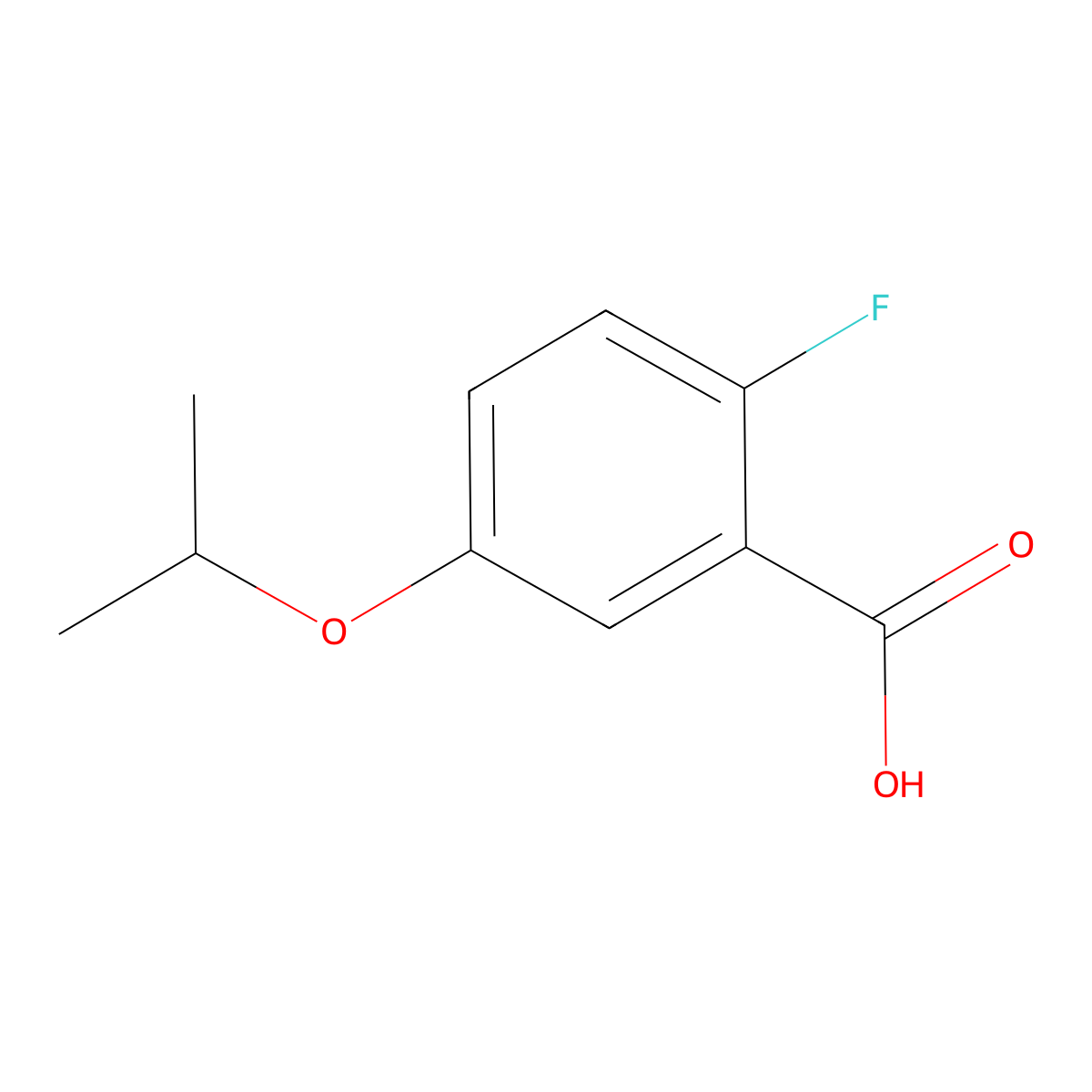 2-Fluoro-5-isopropoxybenzoic acid molecular structure, CAS 219939-05-6