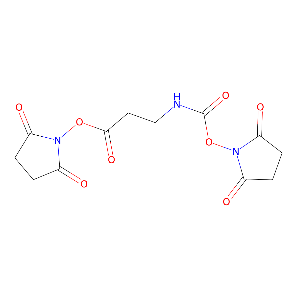 Succinimidyloxycarbonyl-beta-alanine-hydroxysuccinimide ester molecular structure, CAS 21994-89-8