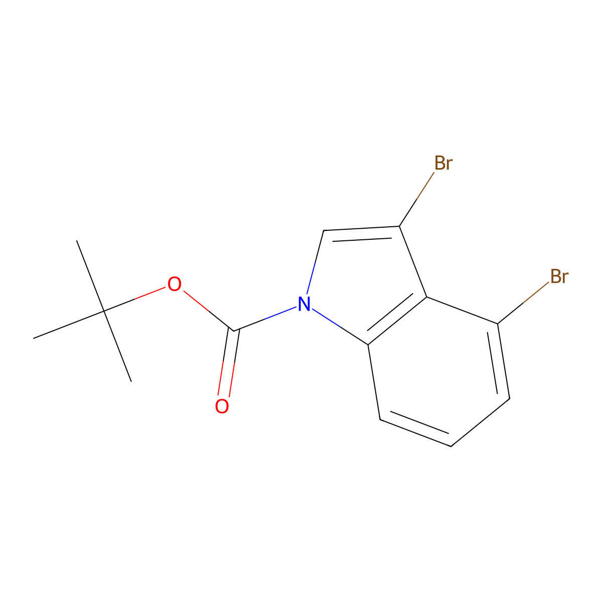 1-Boc-3,4-Dibromoindole molecular structure, CAS 219943-38-1