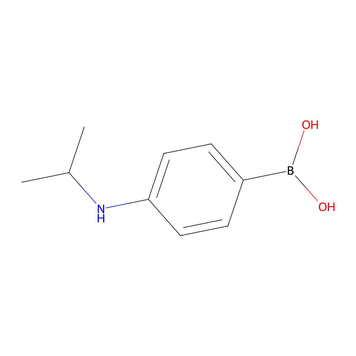 (4-(Isopropylamino)phenyl)boronic acid molecular structure, CAS 219945-56-9