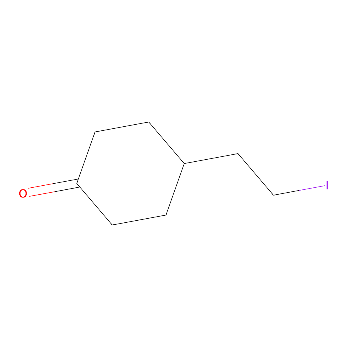 4-(2-Iodoethyl)cyclohexanone molecular structure, CAS 219945-60-5