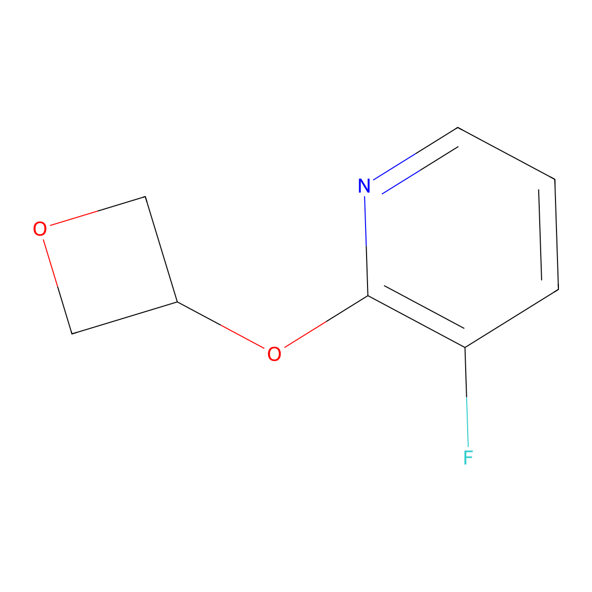 3-Fluoro-2-(oxetan-3-yloxy)pyridine molecular structure, CAS 2199466-84-5