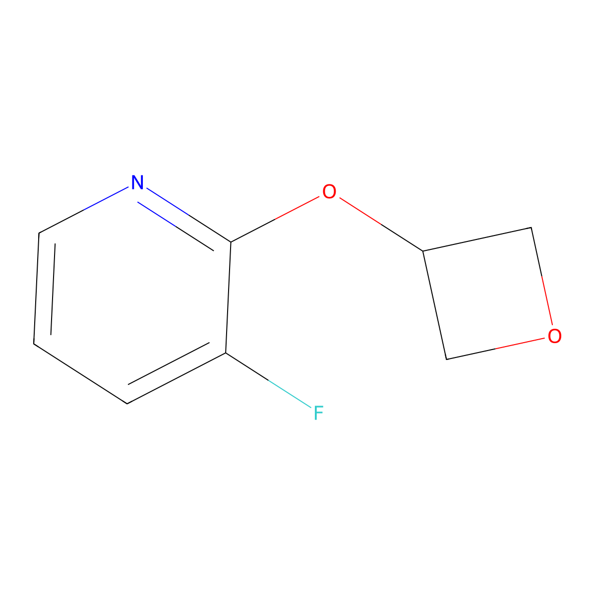 3-Fluoro-2-(oxetan-3-yloxy)pyridine molecular structure, CAS 2199466-84-5