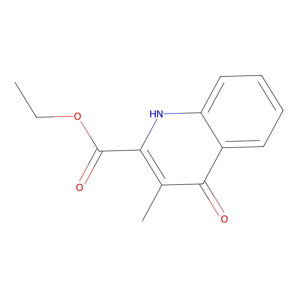 Ethyl 3-methyl-4-oxo-1,4-dihydroquinoline-2-carboxylate molecular structure, CAS 219949-95-8