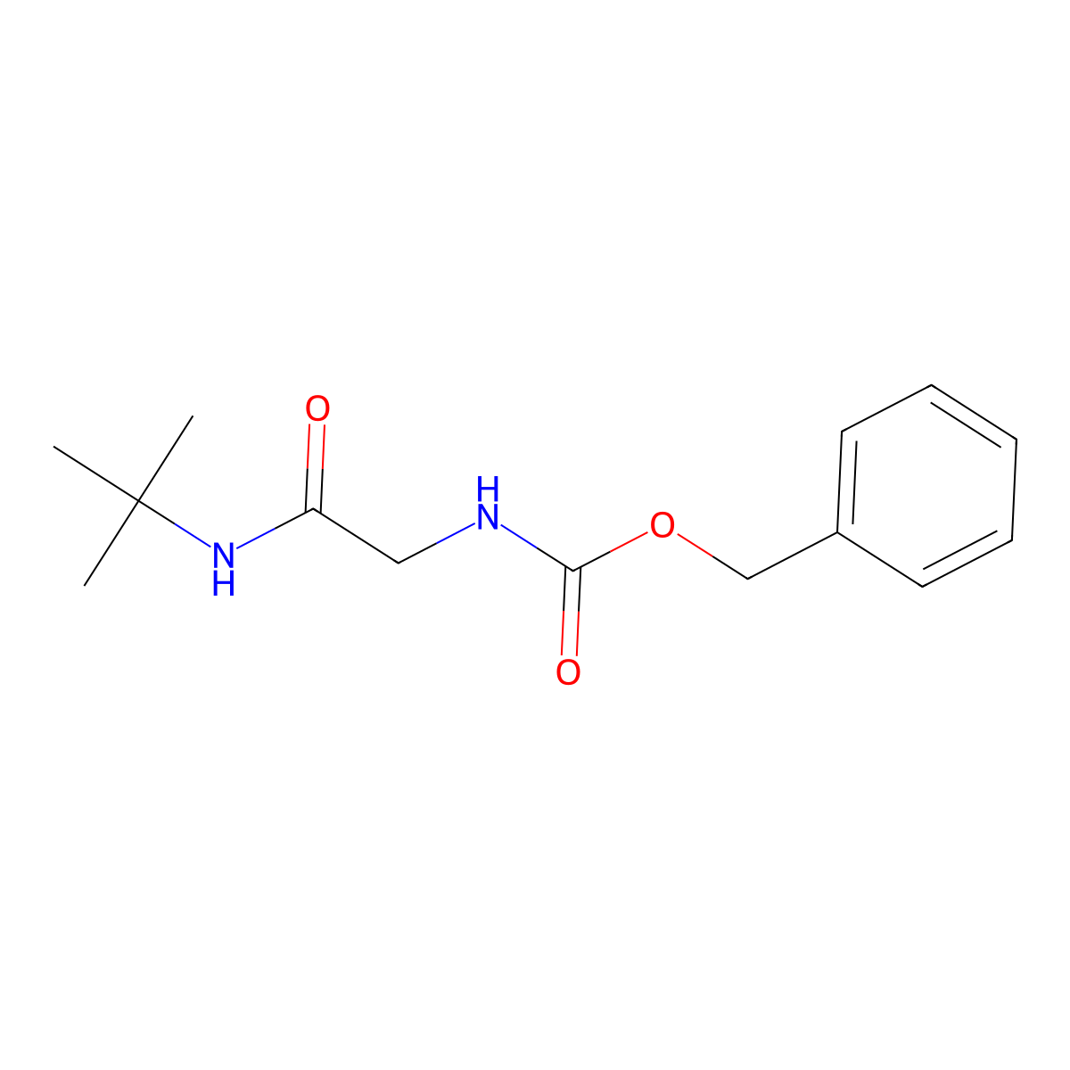 Benzyl N-[(tert-butylcarbamoyl)methyl]carbamate molecular structure, CAS 21995-76-6