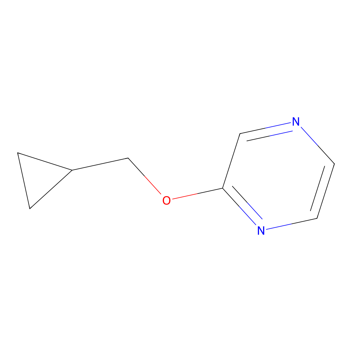 2-(Cyclopropylmethoxy)pyrazine molecular structure, CAS 2199572-33-1
