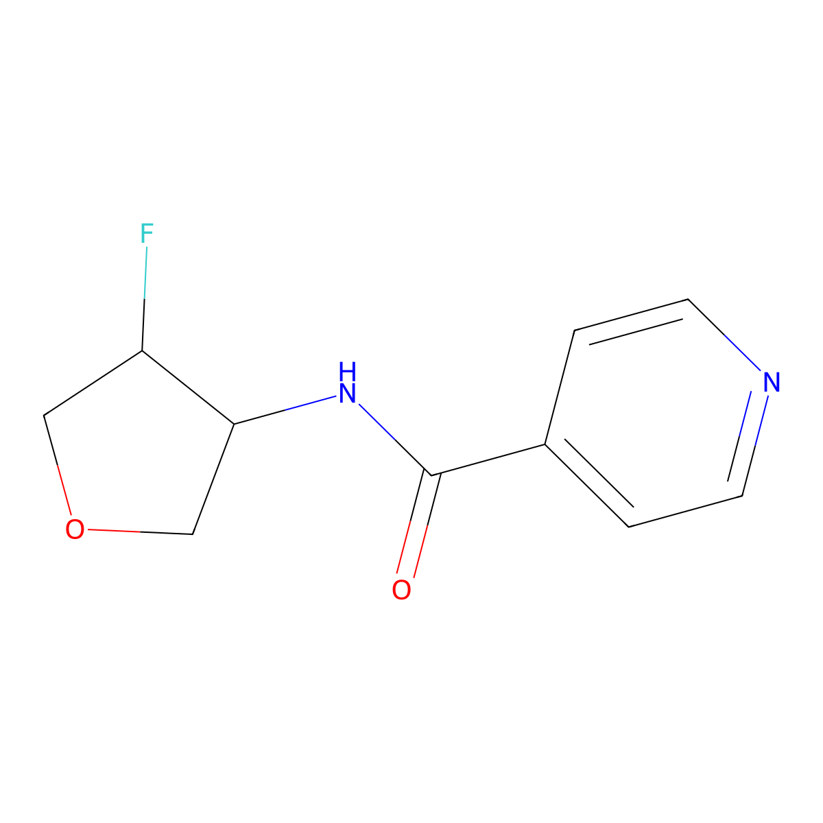 N-(4-fluorooxolan-3-yl)pyridine-4-carboxamide molecular structure, CAS 2199574-52-0