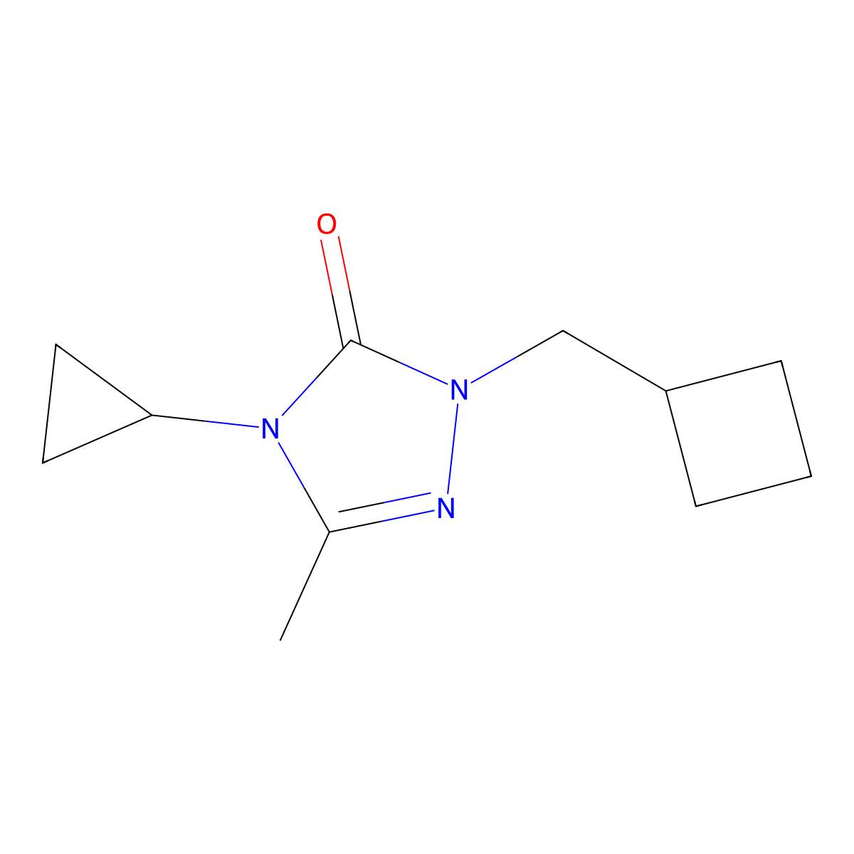 1-(cyclobutylmethyl)-4-cyclopropyl-3-methyl-4,5-dihydro-1H-1,2,4-triazol-5-one molecular structure, CAS 2199589-36-9