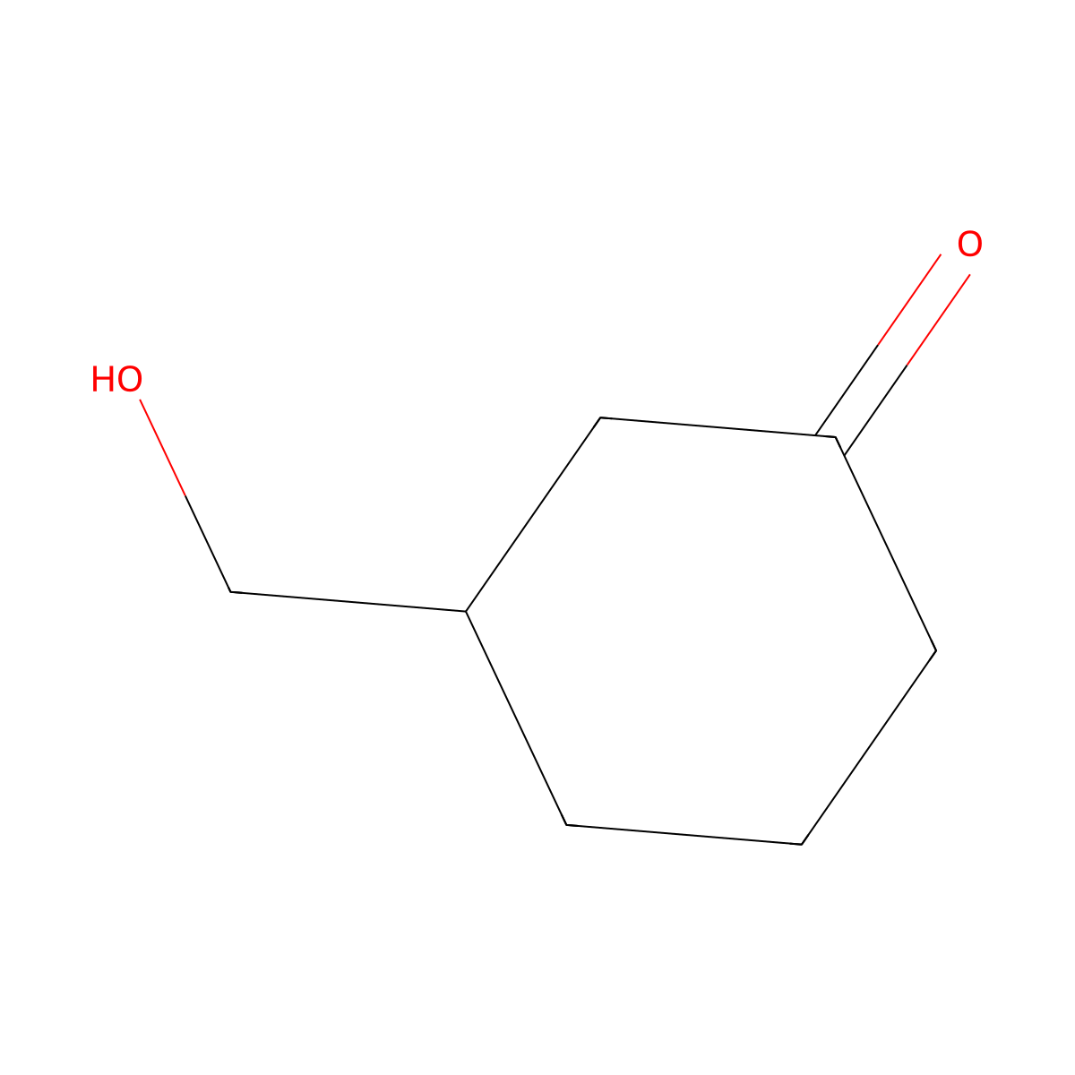 3-(Hydroxymethyl)cyclohexanone molecular structure, CAS 21996-61-2
