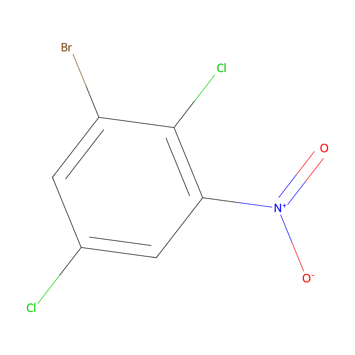 1-Bromo-2,5-dichloro-3-nitrobenzene molecular structure, CAS 219963-62-9