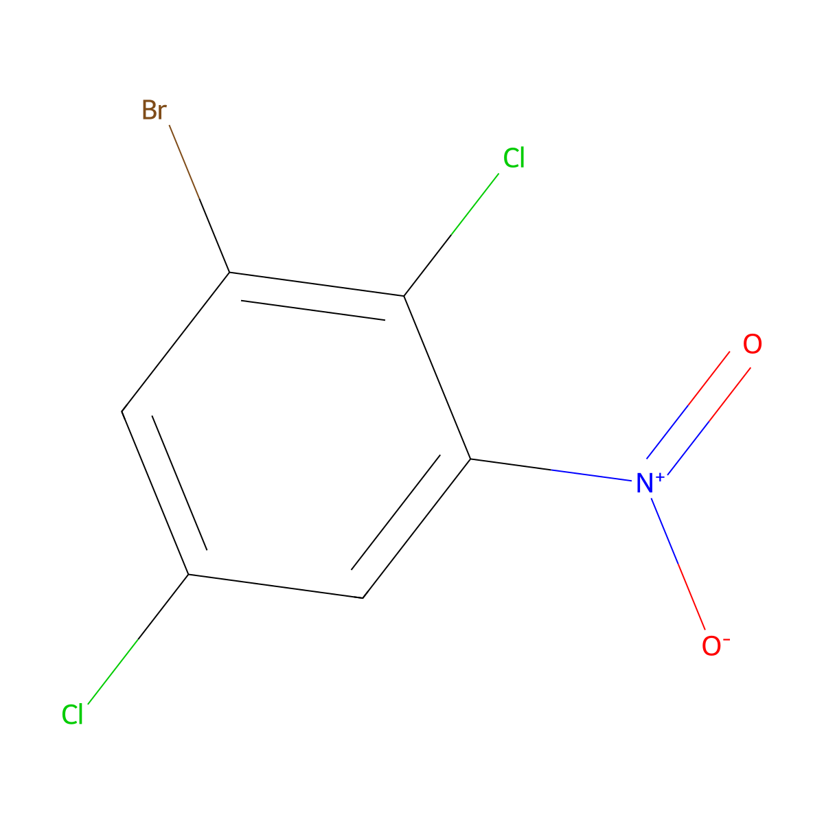 1-Bromo-2,5-dichloro-3-nitrobenzene molecular structure, CAS 219963-62-9
