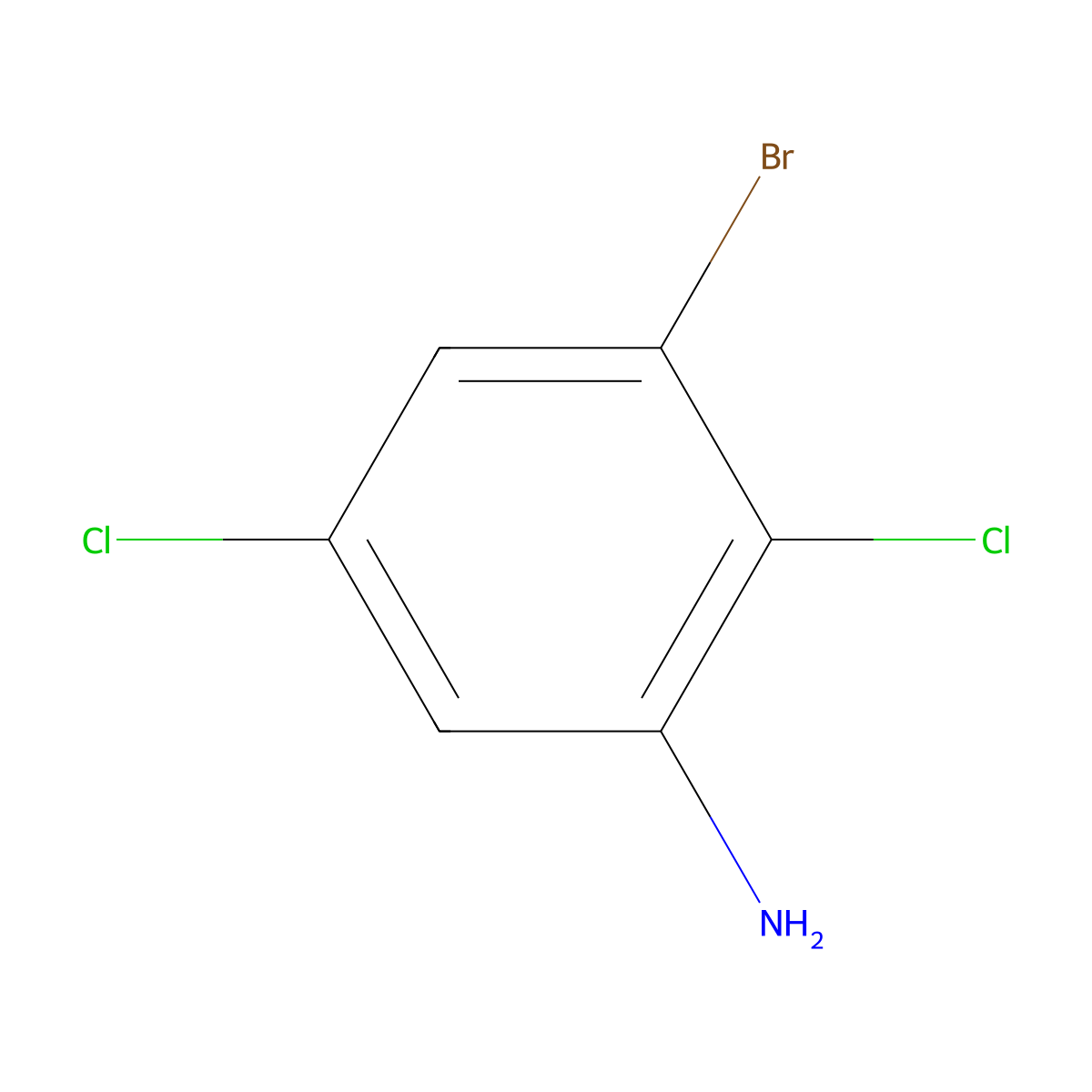 3-Bromo-2,5-dichloroaniline molecular structure, CAS 219963-63-0