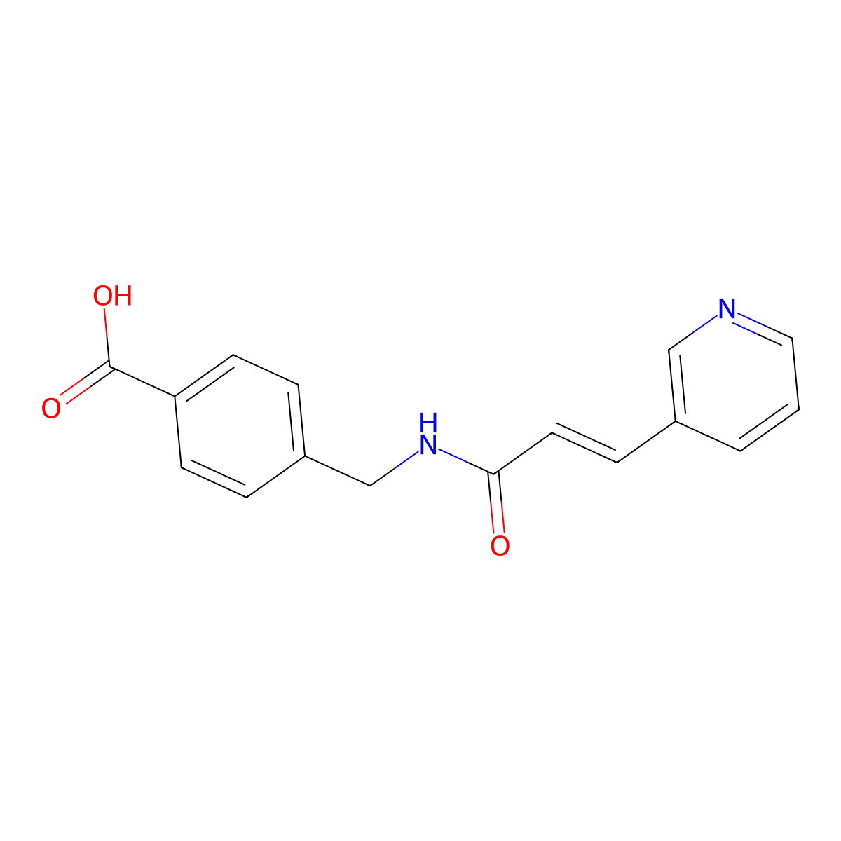 (E)-4-((3-(pyridin-3-yl)acrylaMido)Methyl)benzoic acid molecular structure, CAS 219964-34-8