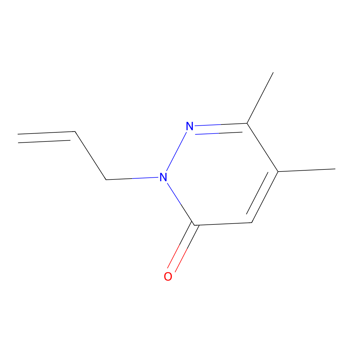 5,6-Dimethyl-2-(prop-2-en-1-yl)-2,3-dihydropyridazin-3-one molecular structure, CAS 2199674-35-4