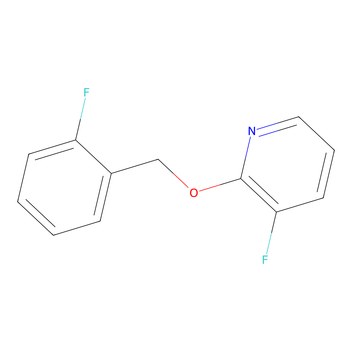 3-Fluoro-2-[(2-fluorophenyl)methoxy]pyridine molecular structure, CAS 2199675-18-6