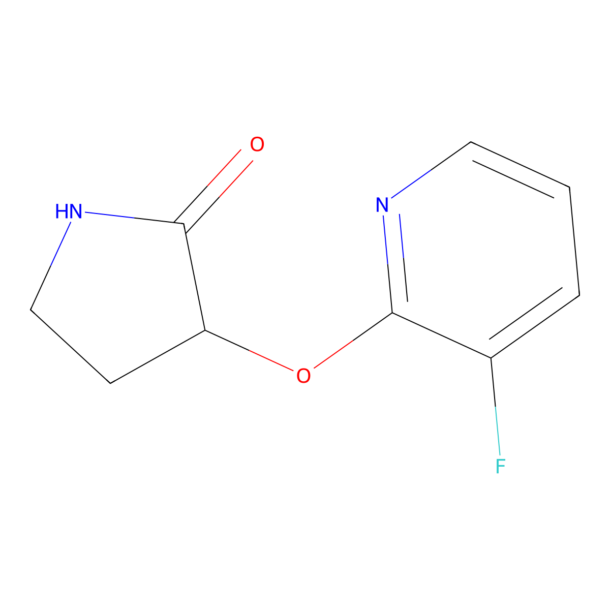 3-[(3-Fluoropyridin-2-yl)oxy]pyrrolidin-2-one molecular structure, CAS 2199682-43-2
