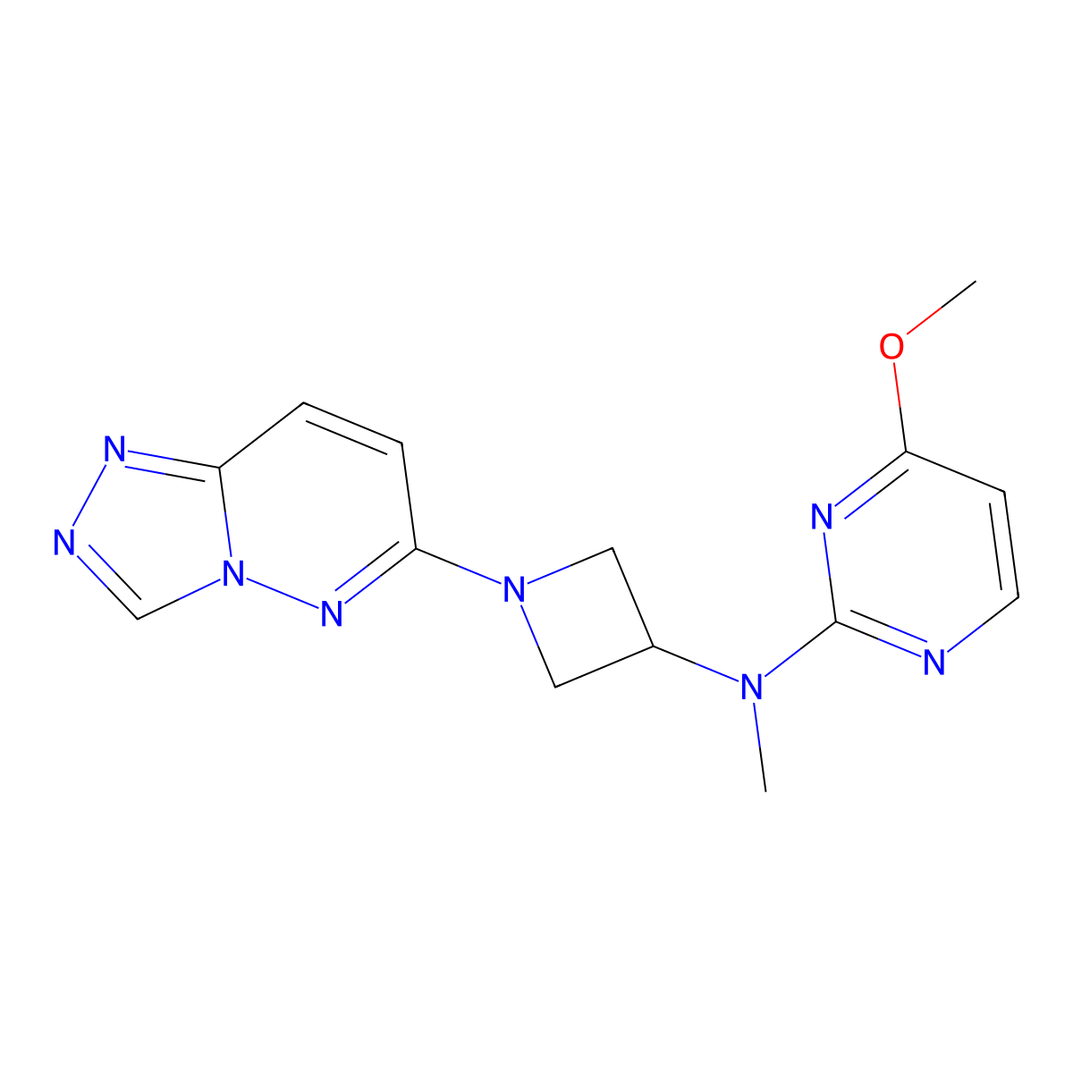 4-methoxy-N-methyl-N-(1-{[1,2,4]triazolo[4,3-b]pyridazin-6-yl}azetidin-3-yl)pyrimidin-2-amine molecular structure, CAS 2199707-13-4