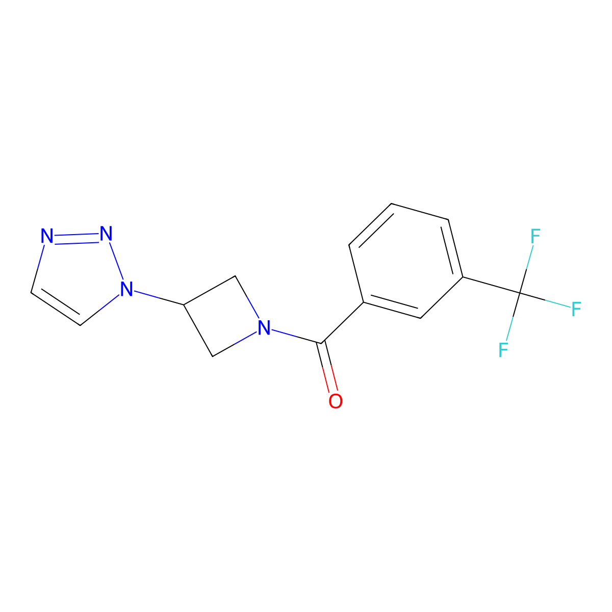 1-{1-[3-(trifluoromethyl)benzoyl]azetidin-3-yl}-1H-1,2,3-triazole molecular structure, CAS 2199708-78-4