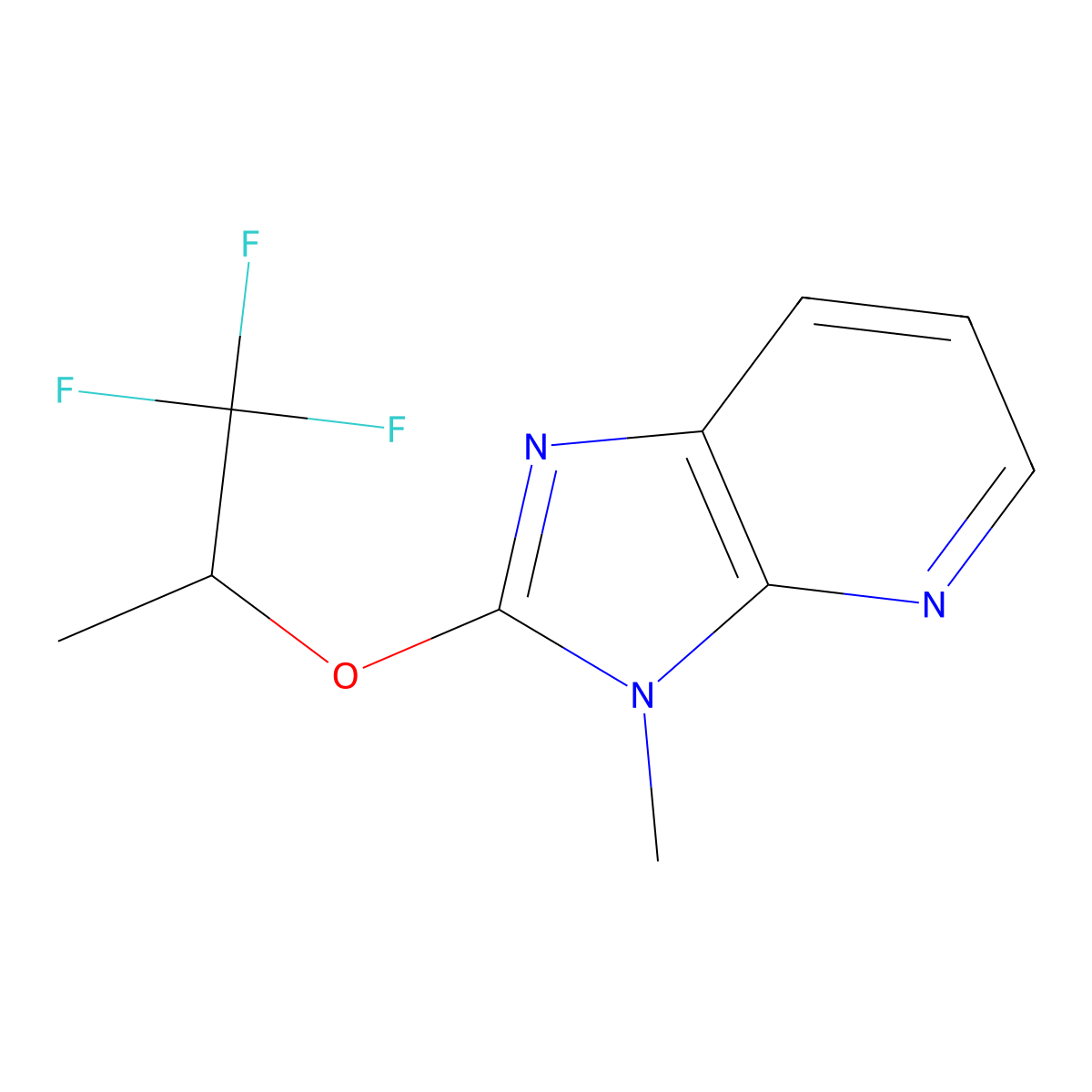 3-methyl-2-[(1,1,1-trifluoropropan-2-yl)oxy]-3H-imidazo[4,5-b]pyridine molecular structure, CAS 2199732-88-0