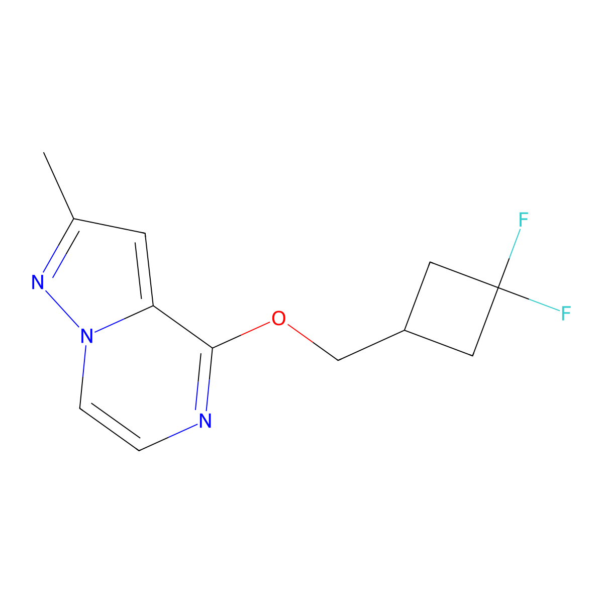 4-[(3,3-Difluorocyclobutyl)methoxy]-2-methylpyrazolo[1,5-a]pyrazine molecular structure, CAS 2199734-99-9