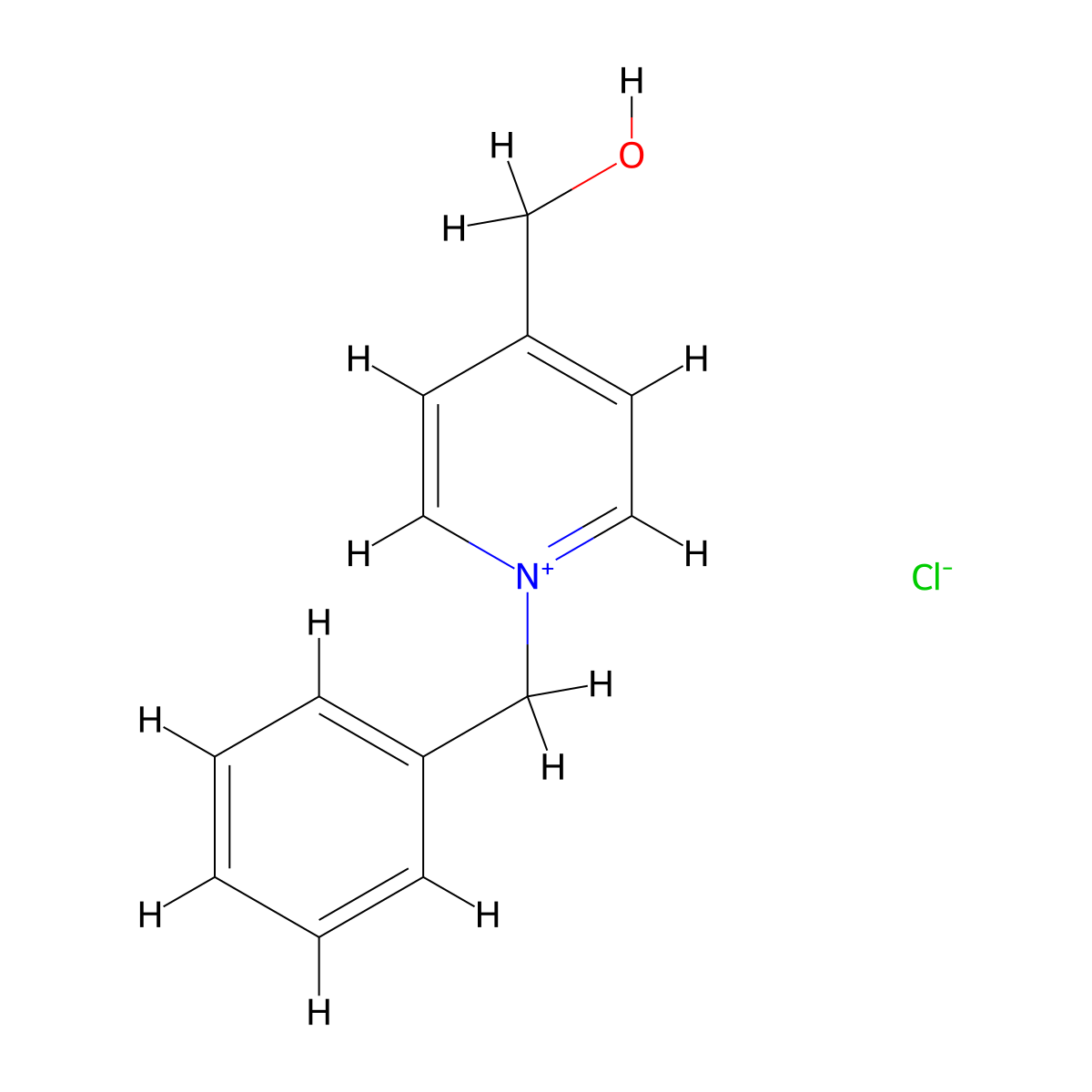 1-Benzyl-4-(hydroxymethyl)pyridin-1-ium chloride molecular structure, CAS 219975-80-1