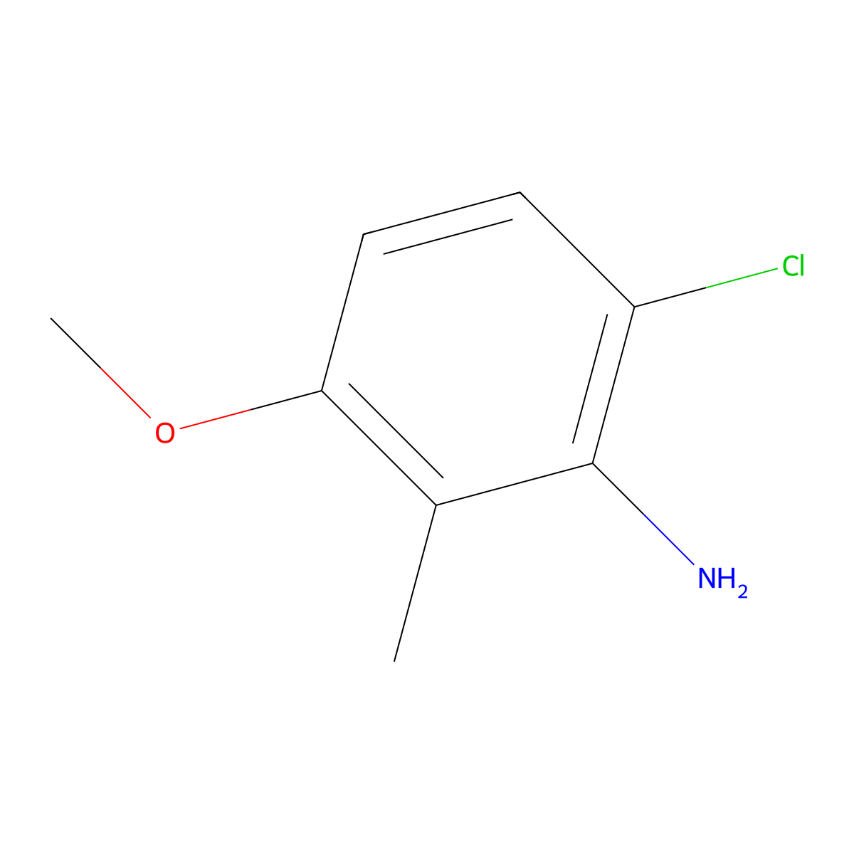 6-Chloro-3-methoxy-2-methylaniline molecular structure, CAS 219975-91-4