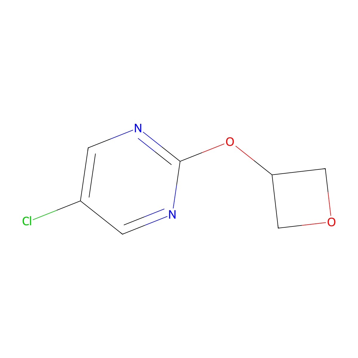 5-Chloro-2-(oxetan-3-yloxy)pyrimidine molecular structure, CAS 2199764-05-9