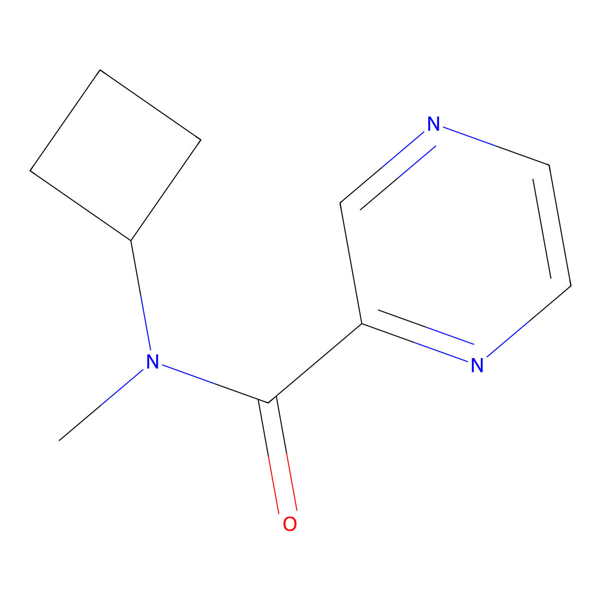 N-cyclobutyl-N-methylpyrazine-2-carboxamide molecular structure, CAS 2199787-10-3