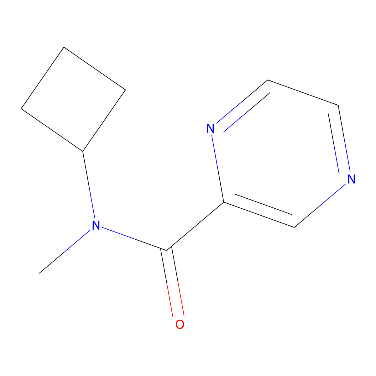 N-cyclobutyl-N-methylpyrazine-2-carboxamide molecular structure, CAS 2199787-10-3
