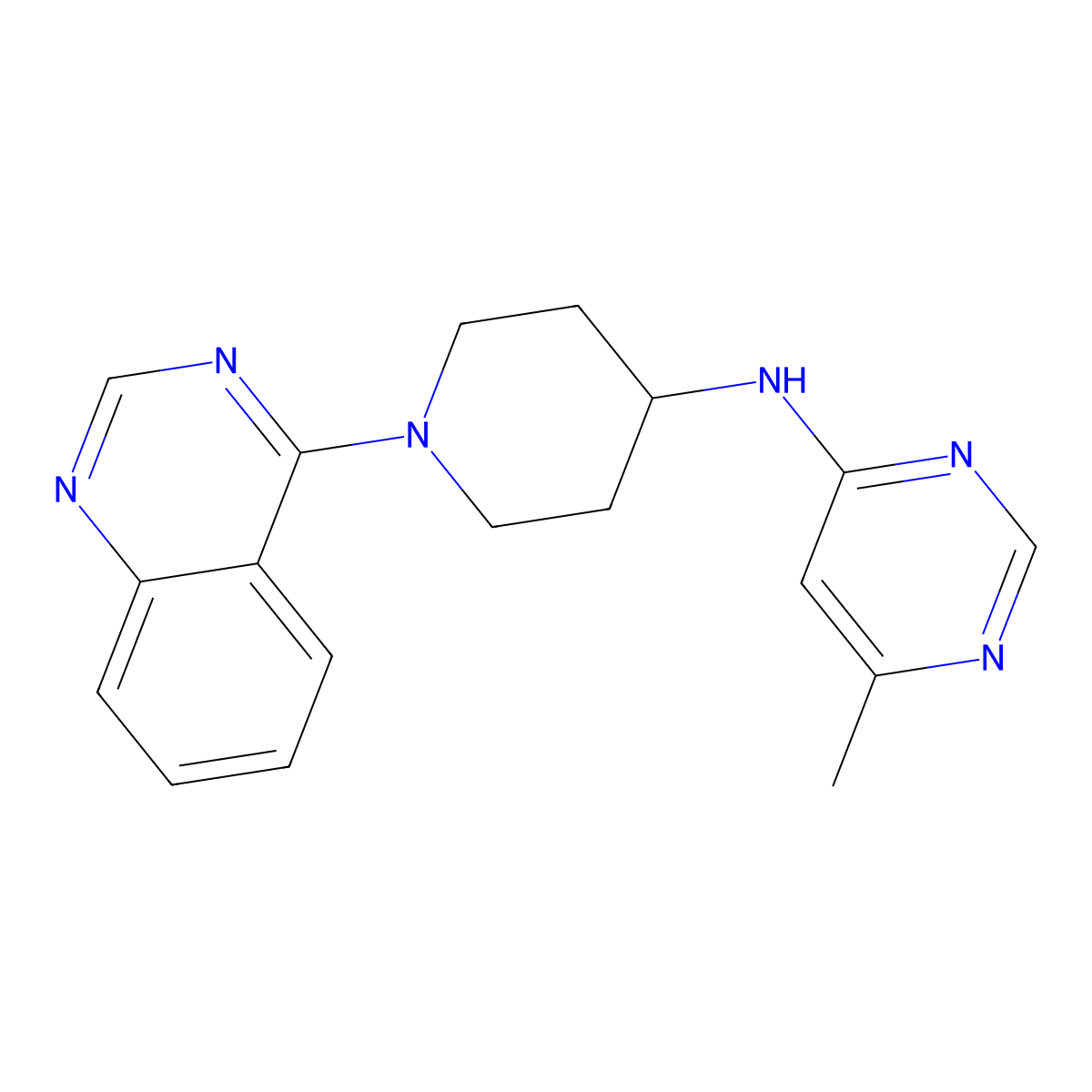 6-methyl-N-[1-(quinazolin-4-yl)piperidin-4-yl]pyrimidin-4-amine molecular structure, CAS 2199790-18-4