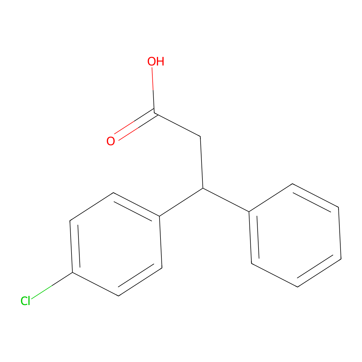 4-Chloro-beta-phenylbenzenepropanoic acid molecular structure, CAS 21998-30-1