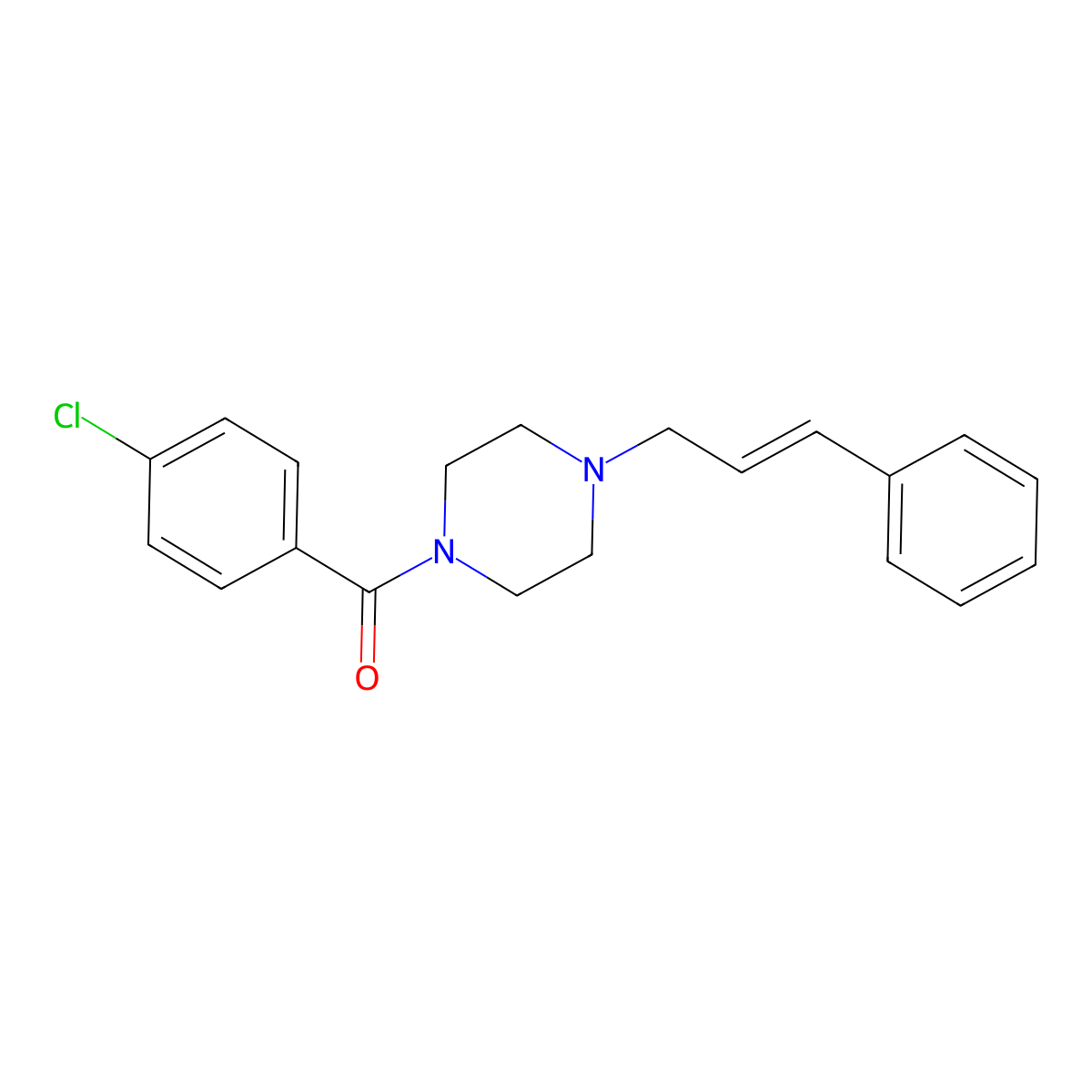1-(4-chlorobenzoyl)-4-[(2E)-3-phenylprop-2-en-1-yl]piperazine molecular structure, CAS 219988-95-1