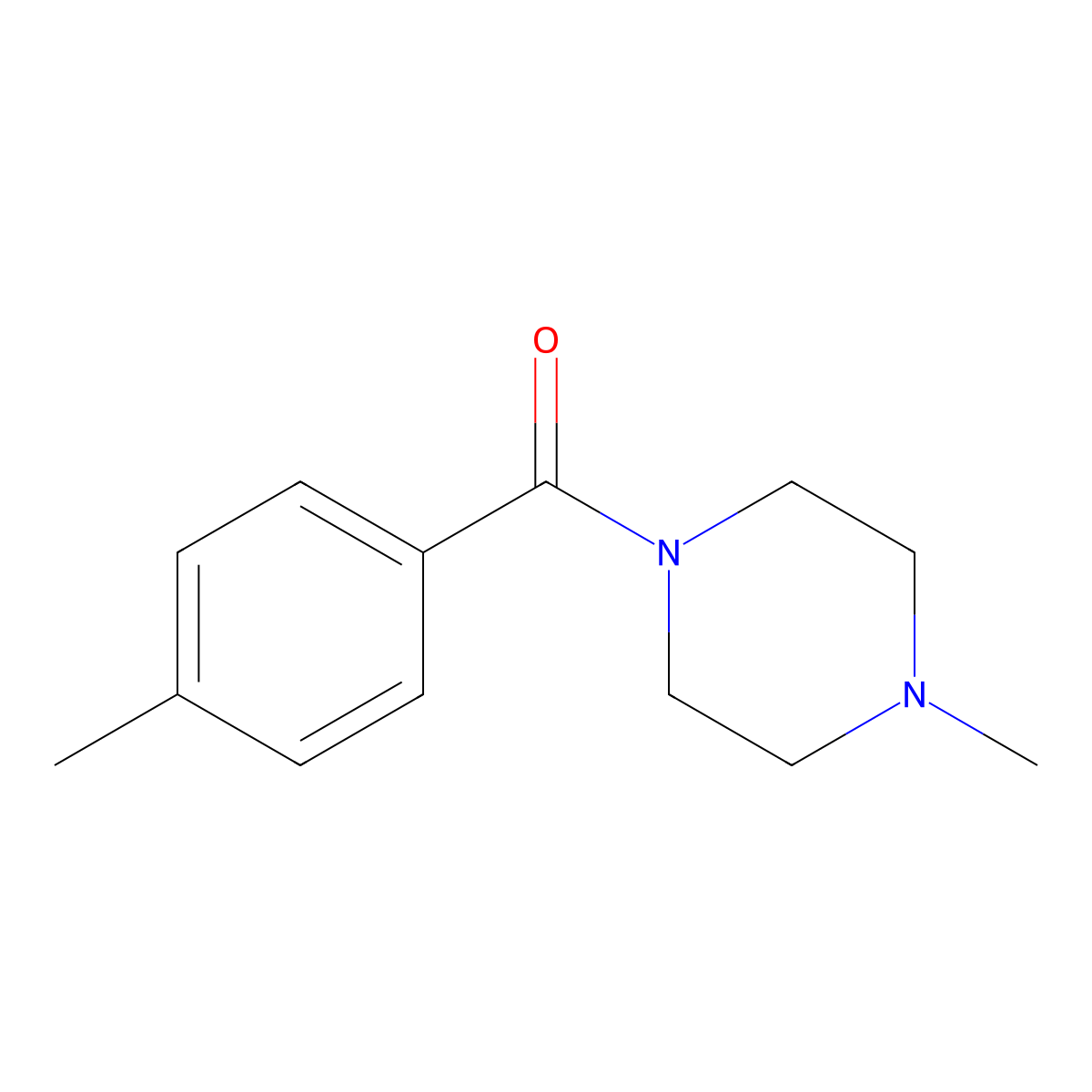 (4-Methylpiperazin-1-yl)(p-tolyl)methanone molecular structure, CAS 219989-25-0