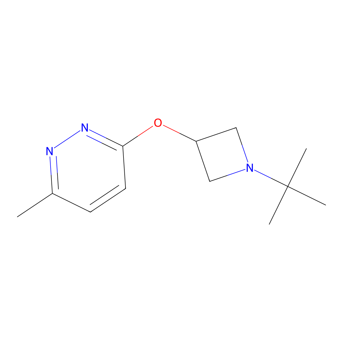 3-[(1-Tert-butylazetidin-3-yl)oxy]-6-methylpyridazine molecular structure, CAS 2199902-02-6