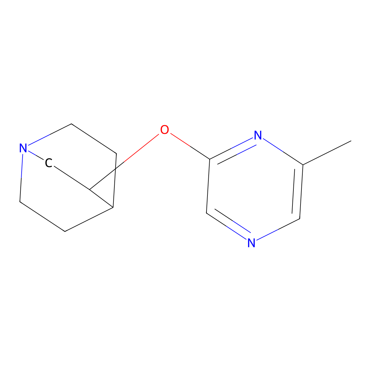 3-[(6-Methylpyrazin-2-yl)oxy]-1-azabicyclo[2.2.2]octane molecular structure, CAS 2199902-06-0