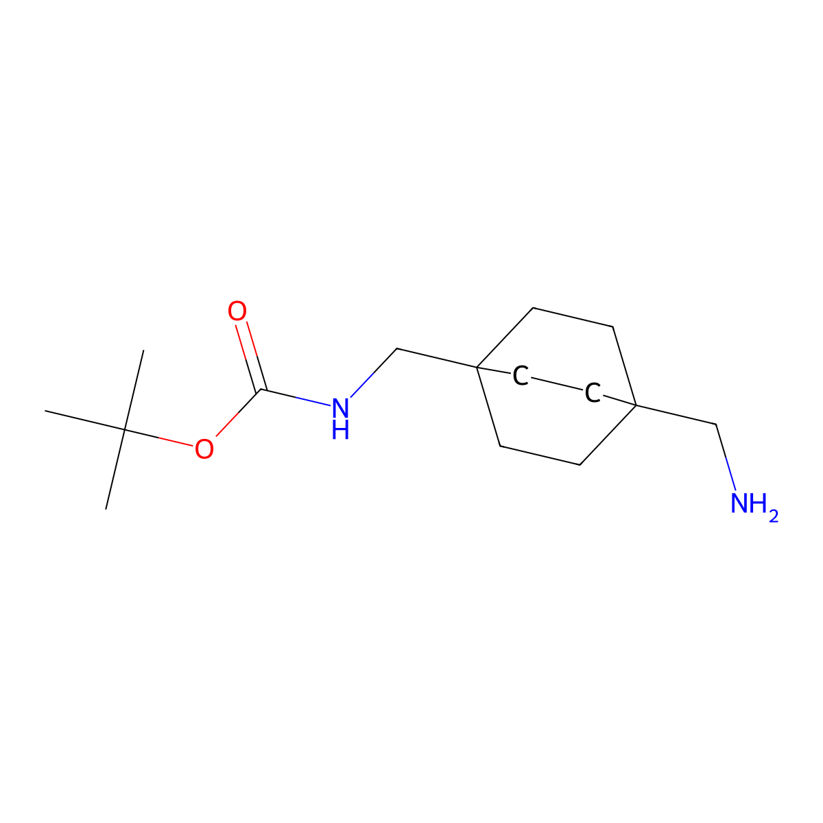 tert-butyl N-{[4-(aminomethyl)bicyclo[2.2.2]octan-1-yl]methyl}carbamate molecular structure, CAS 219996-52-8