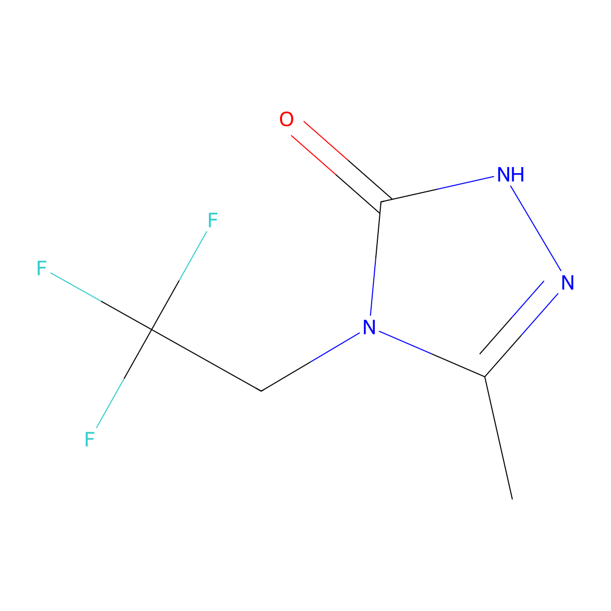 3-methyl-4-(2,2,2-trifluoroethyl)-4,5-dihydro-1H-1,2,4-triazol-5-one molecular structure, CAS 2199971-78-1