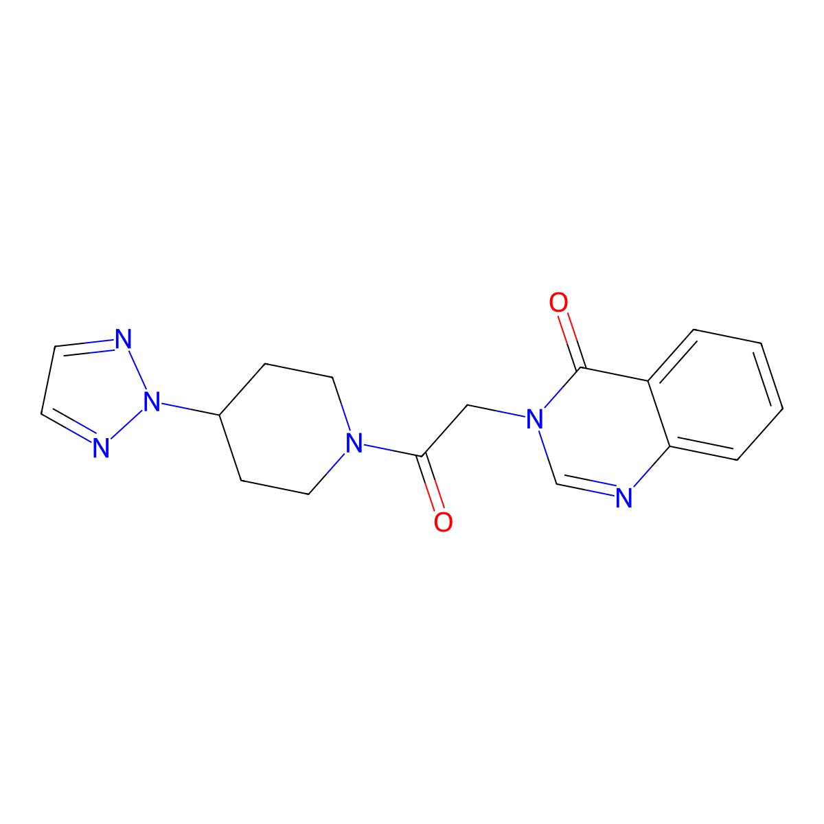 3-(2-(4-(2H-1,2,3-triazol-2-yl)piperidin-1-yl)-2-oxoethyl)quinazolin-4(3H)-one molecular structure, CAS 2199980-24-8