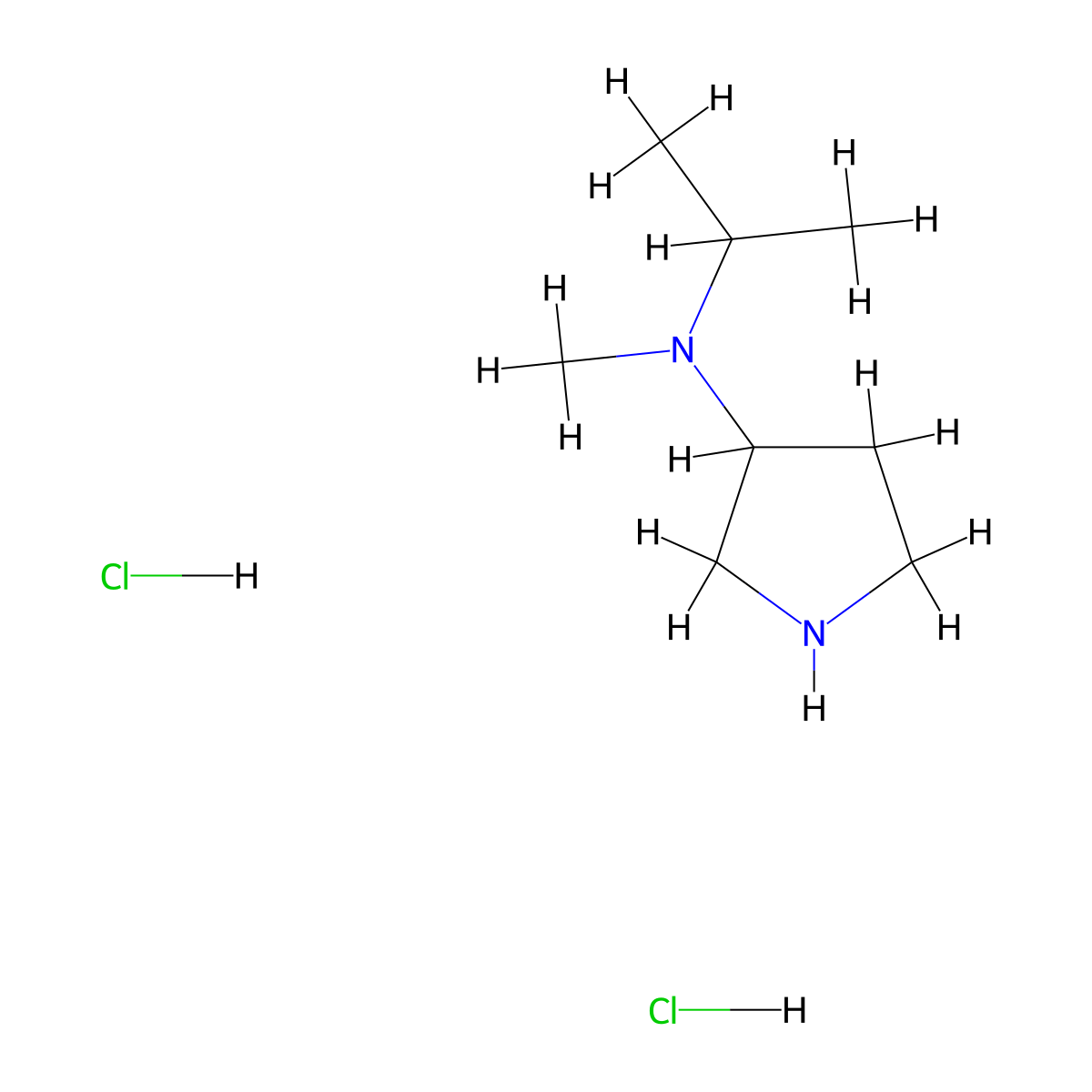 N-Isopropyl-N-methylpyrrolidin-3-amine dihydrochloride molecular structure, CAS 2199982-52-8