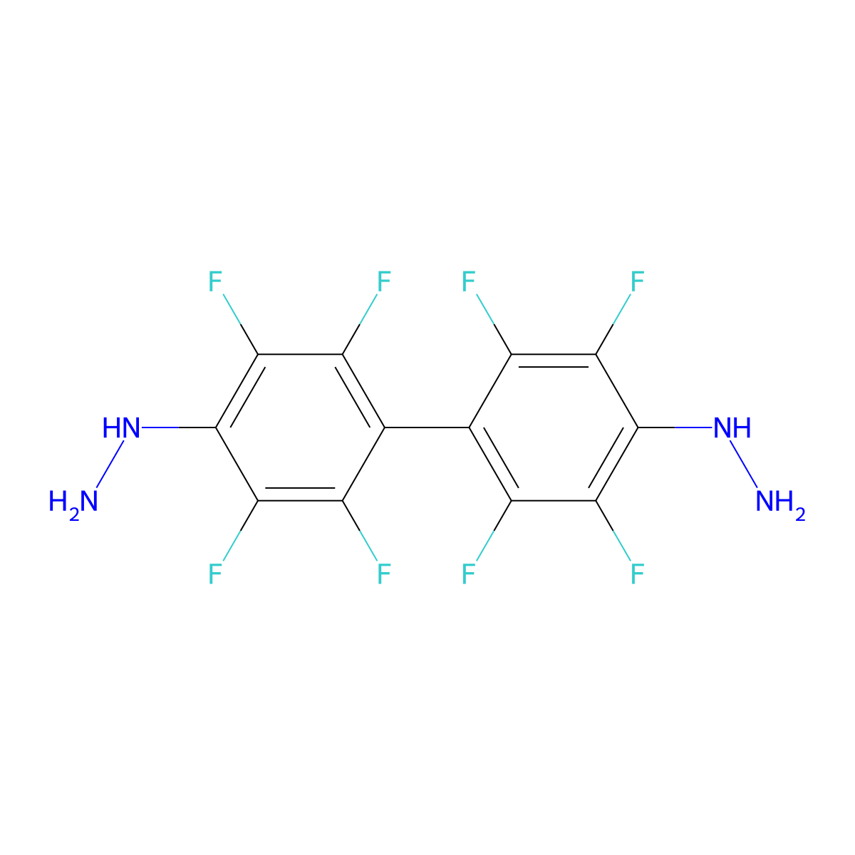 4,4'-Dihydrazinooctafluorobiphenyl molecular structure, CAS 2200-68-2