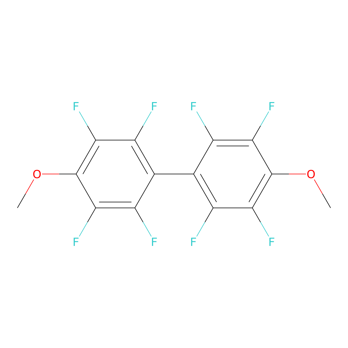4,4'-Dimethoxyoctafluorobiphenyl molecular structure, CAS 2200-71-7