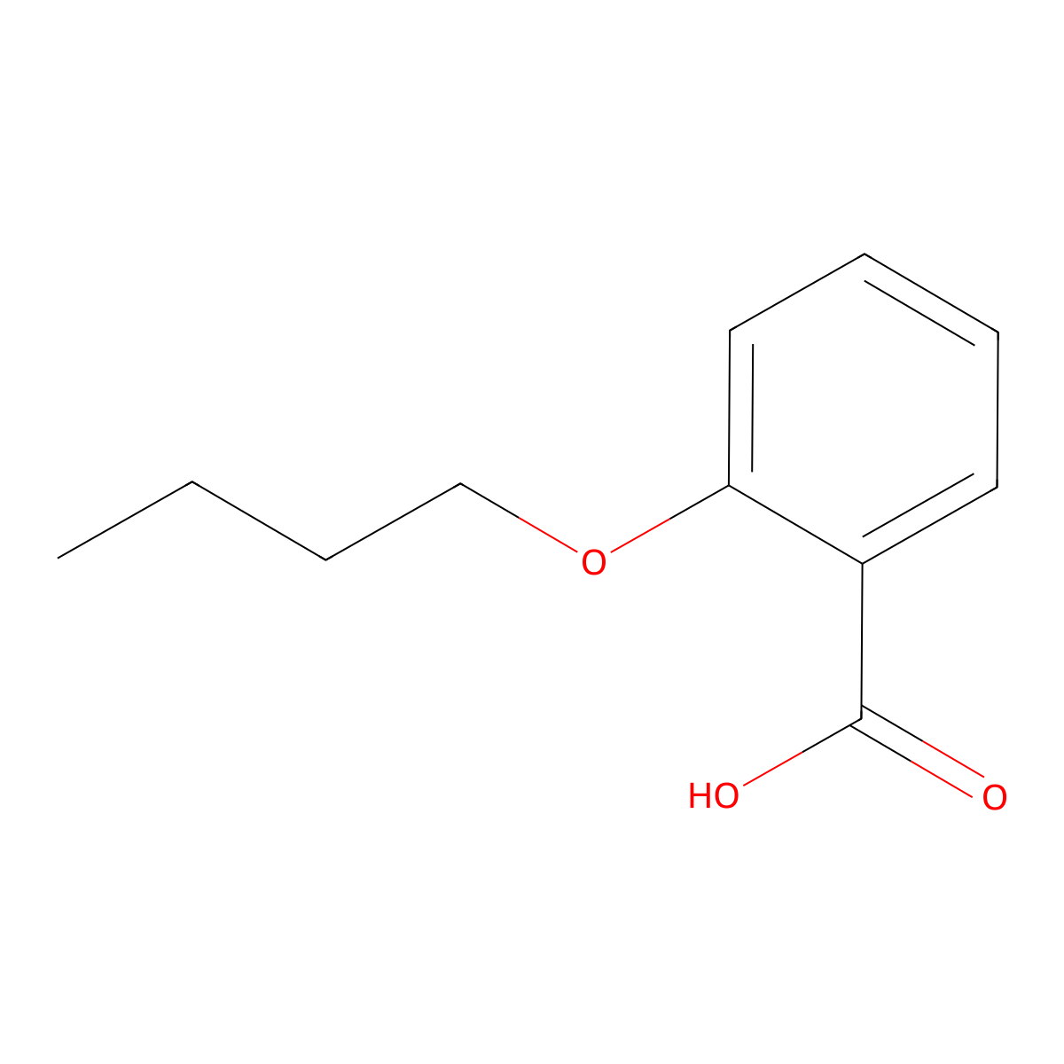 2-Butoxybenzoic acid molecular structure, CAS 2200-81-9