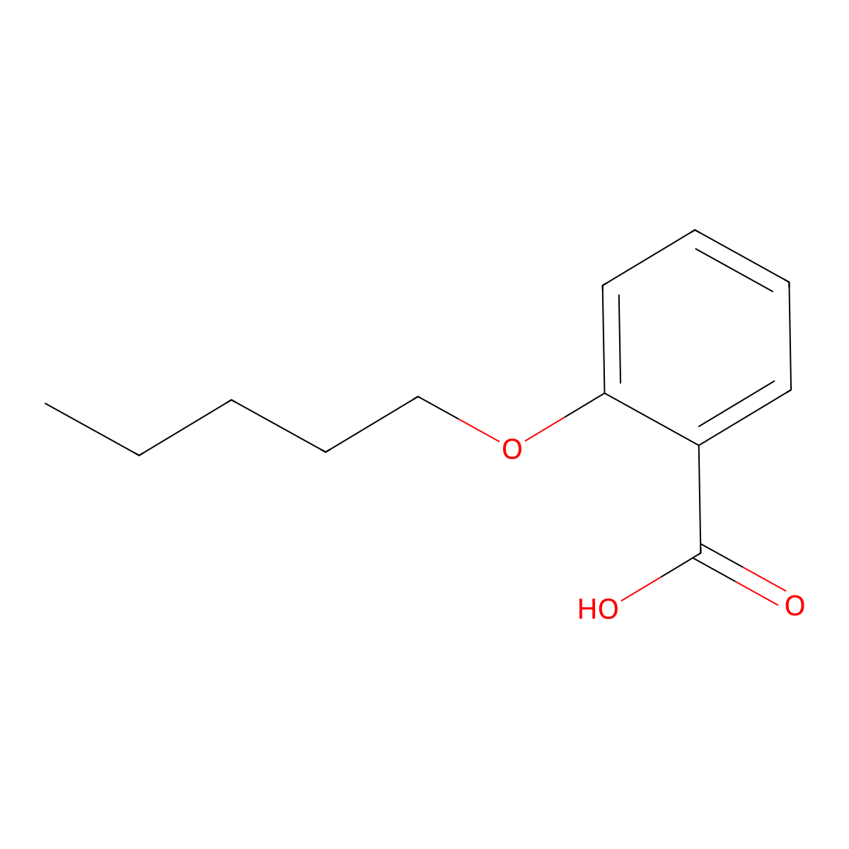 2-(Pentyloxy)benzoic acid molecular structure, CAS 2200-82-0