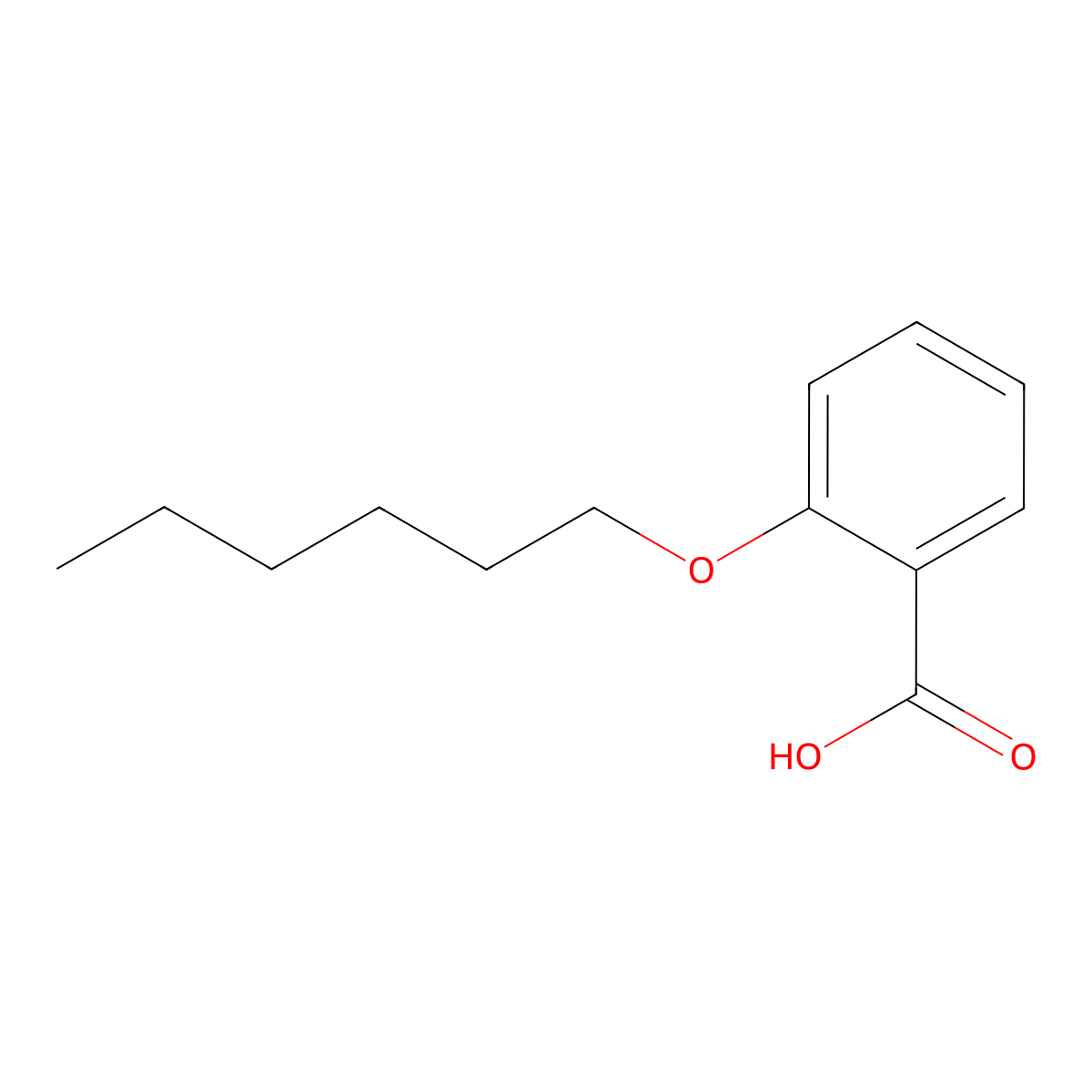 2-(Hexyloxy)benzoic acid molecular structure, CAS 2200-83-1