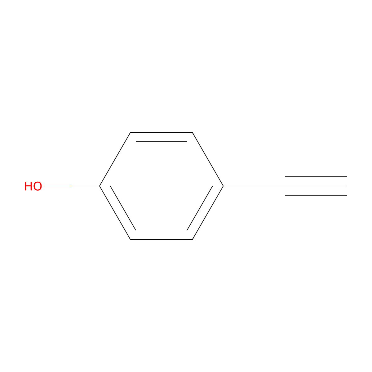 4-Ethynylphenol molecular structure, CAS 2200-91-1